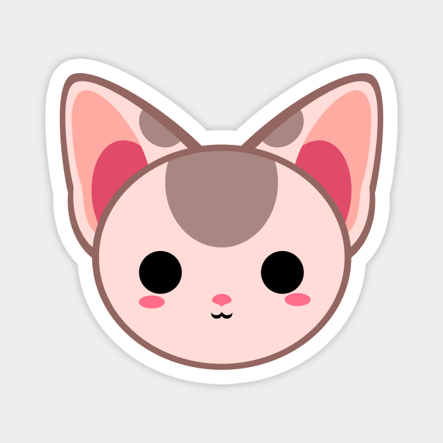 Cute Spotted Sphynx Cat Magnet by alien3287