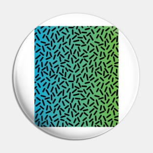 90s Retro Pattern Teal Green Gradient Pin