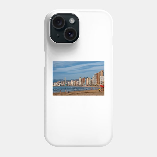 Benidorm Levante Beach Costa Blanca Spain Phone Case by AndyEvansPhotos