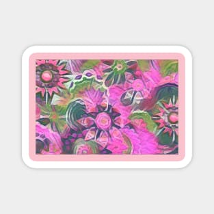 PINK Floral Pattern Magnet