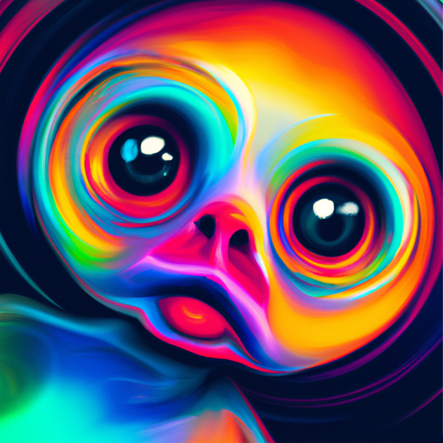 Psychedelic Alien is Mesmerized Kids T-Shirt by Star Scrunch