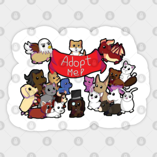 Adopt Me Roblox Roblox Game Adopt Me Adopt Me Roblox Sticker Teepublic Au - animales de adopt me roblox