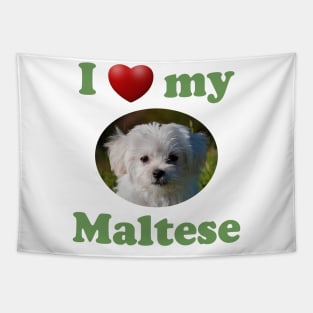 I Love My Maltese Tapestry