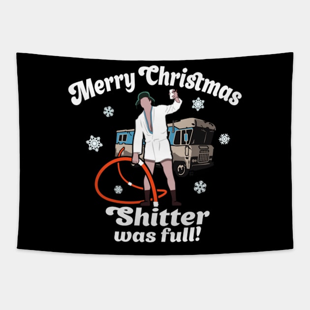 Merry Christmas Shitter Was Full Shitter Was Full - Tapestry by Kanalmaven