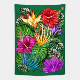 Tropical Flora Summer Mood Tapestry