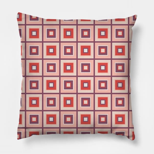 Re ad violet checkered pattern Pillow by kallyfactory