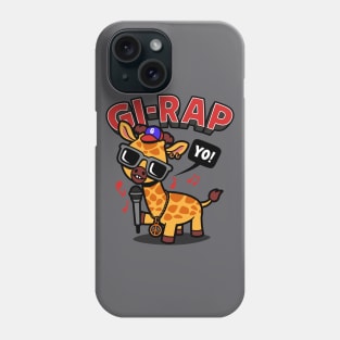 Gi-Rap Funny Kawaii Hiphop Rapping Animal Giraffe Phone Case