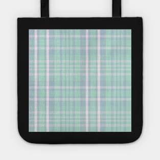 Pastel Aesthetic Sorcha 1 Hand Drawn Textured Plaid Pattern Tote