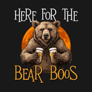 Here for the Bear Boos - Grizzly Bear Halloween T-Shirt