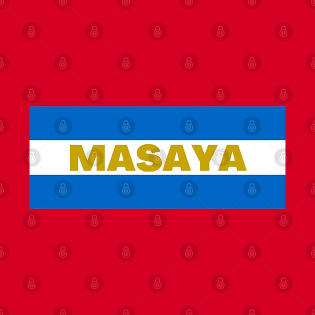 Masaya City in Nicaraguan Flag Colors by aybe7elf