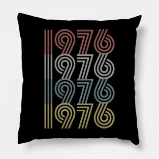 1976 Birth Year Retro Style Pillow