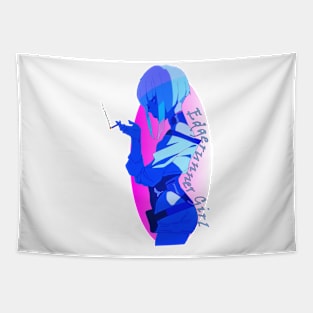 Cyberpunk Girl Tapestry