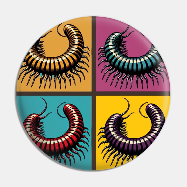 Pop Giant African Millipede - Cool Spider Pin by PawPopArt