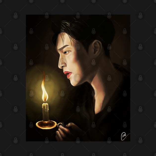 Lay Zhang - painting by dangerbeforeyou