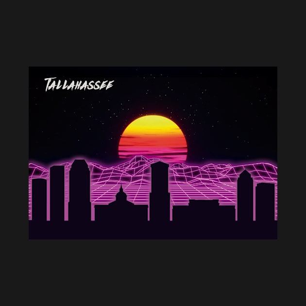 Tallahassee Outrun Neon Nights by Ferrazi