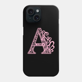 The Letter A Floral Phone Case