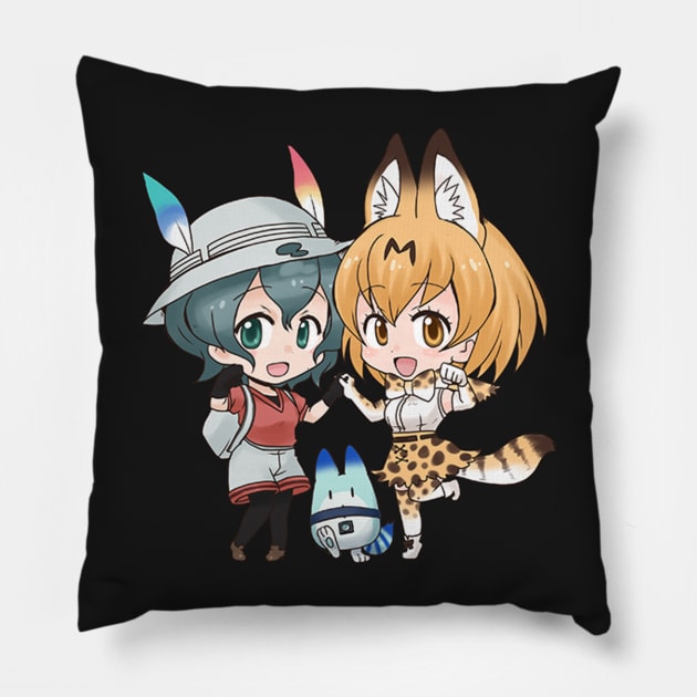 Serval and Kaban Pillow by KokoroPopShop