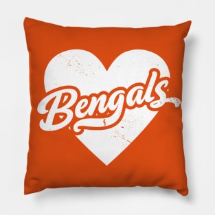 Vintage Bengals School Spirit // High School Football Mascot // Go Bengals Pillow