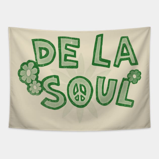 de la soul - green solid style Tapestry by Loreatees