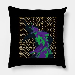 evangelion with type yellow Pillow