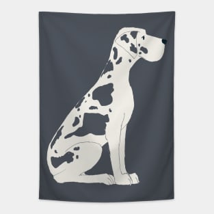 Black and White Great Dane Dog Tapestry