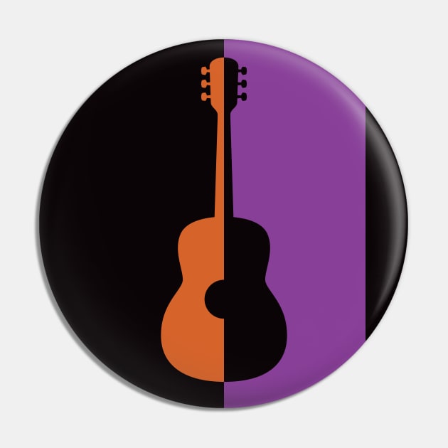 Acoustic Guitar Jazz Rock n Roll Pin by Inogitna Designs