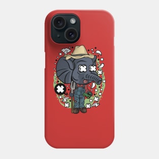 farmer elephant Phone Case