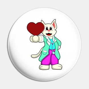 Cat as Doctor with Heart Pin