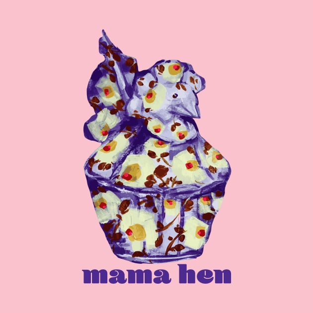 Mama hen - purple by AniaZwara ART