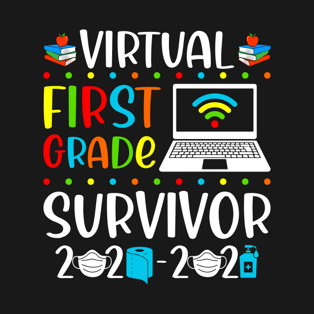 Last Day of School Virtual 1st Grade Survivor 2020-2021 by skylervario