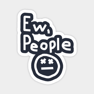 Ew People White Line Magnet