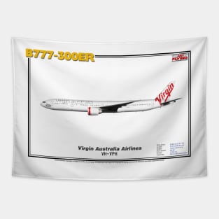 Boeing B777-300ER - Virgin Australia Airlines (Art Print) Tapestry