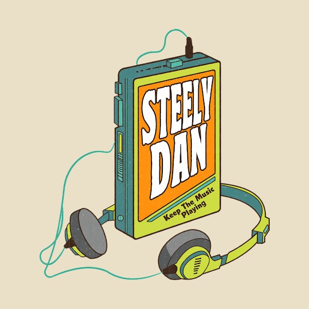 Steely Dan / Retro Walkman Design / Retro Music Art by EliseOB