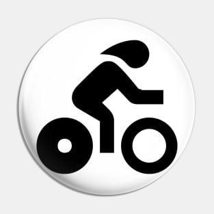 Marathon Cycling Icon Pin