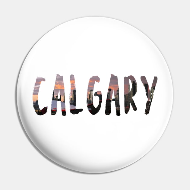 Calgary City Skyline Pin by swiftscuba