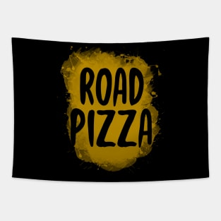 Road Pizza Funny 80's Design Tapestry