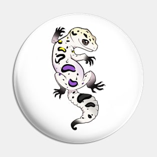 Nonbinary Pride Leopard Gecko Pin