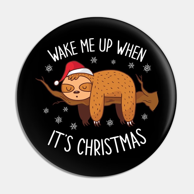 Wake Me Up When It's Christmas Pin by OnepixArt