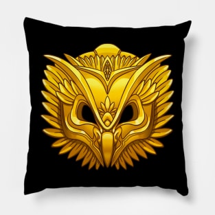 Golden owl mask Pillow