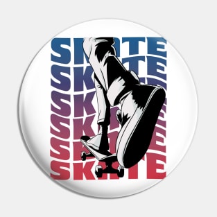 Riding a Skateboard Skateboarding Cruising Skater Skate Pin