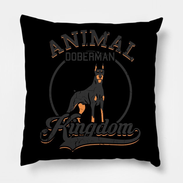 animal kingdom doberman Pillow by absolemstudio