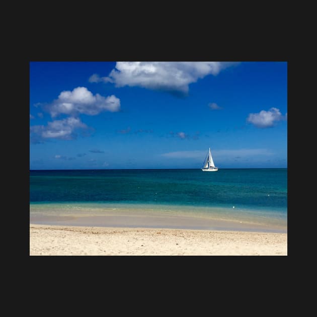 Sailboat in Antigua by ephotocard