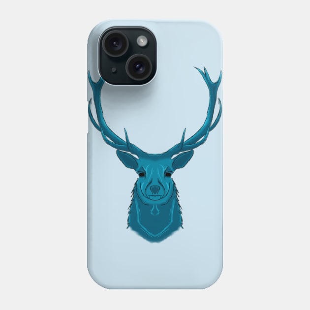 Blue deer parable of the forest god Phone Case by FaizDorpy