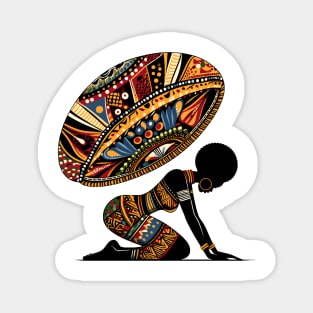 Afrocentric Woman Fabric Magnet