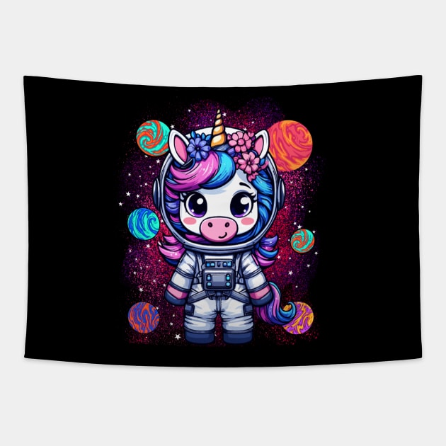 Unicorn Astronaut Tapestry by BDAZ