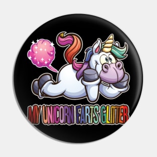 Funny Unicorn Rainbow Farts Glitter Cute Gift idea Pin