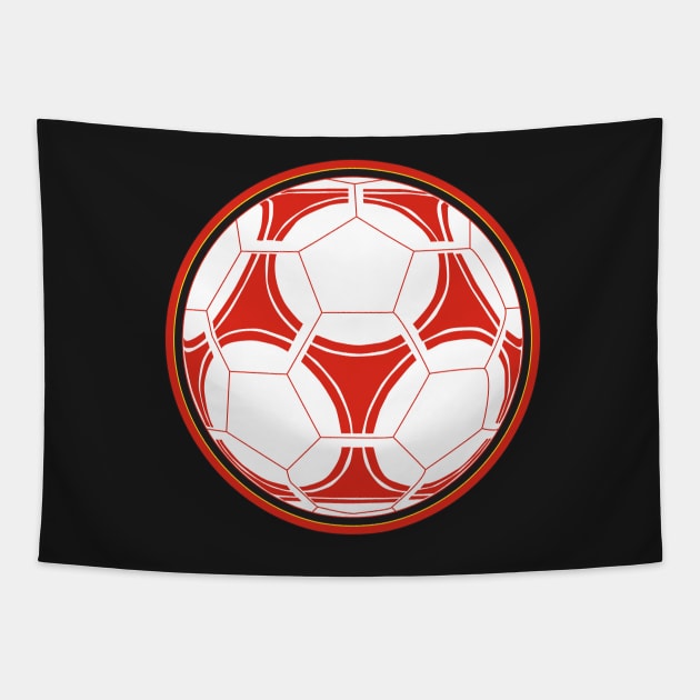 Manchester United Soccer Ball Tapestry by TRNCreative