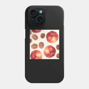 Autumn fruits: apples and walnuts Phone Case