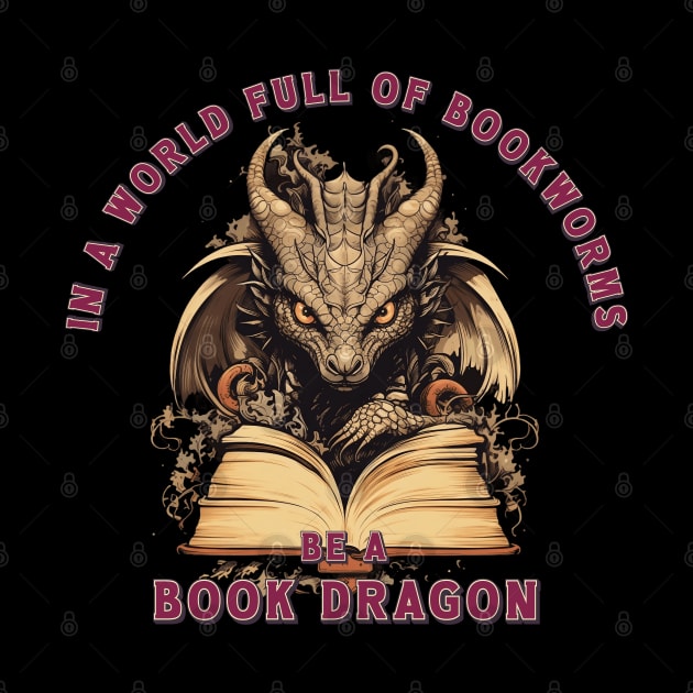 In A World Full Of Bookwarms Be A Book Dragon by origato