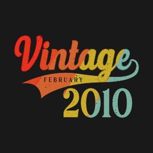 February 2010 Birthday Vintage February 2010 Awesome T-Shirt